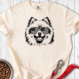 Pomeranian Flag Shades Premium Tee Gift For Dog Lover
