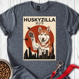 Red And White Husky Huskyzilla T Shirt Gift For Dog Lover