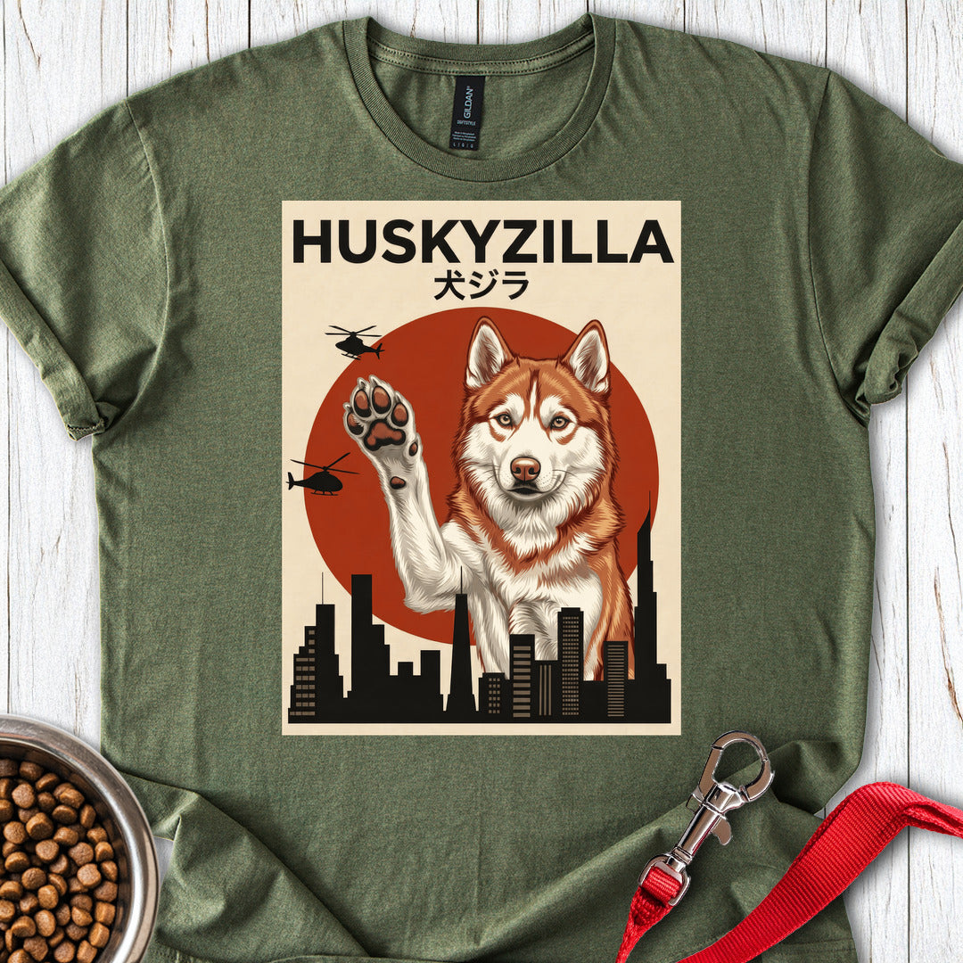 Red And White Husky Huskyzilla T Shirt Gift For Dog Lover
