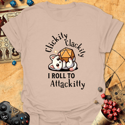 Attac Kitty Tee Gift For Tabletop Gamer