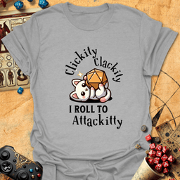 Attac Kitty Tee Gift For Tabletop Gamer