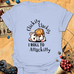 Attac Kitty Tee Gift For Tabletop Gamer