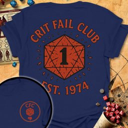 Crit Fail Club Tee Gift For Tabletop Gamer