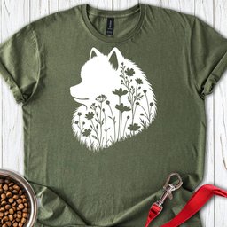 Pomeranian Flowers T Shirt Gift For Dog Lover