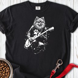 Pomeranian Guitar Premium Tee Gift For Dog Lover