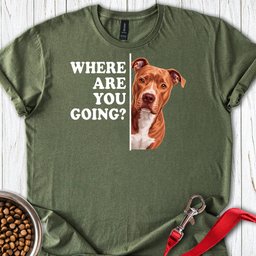 Pitbull Red Nose Where Are You Going T Shirt Gift For Dog Lover