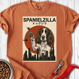 Springer Spaniel Spanielzilla Premium Tee Gift For Dog Lover