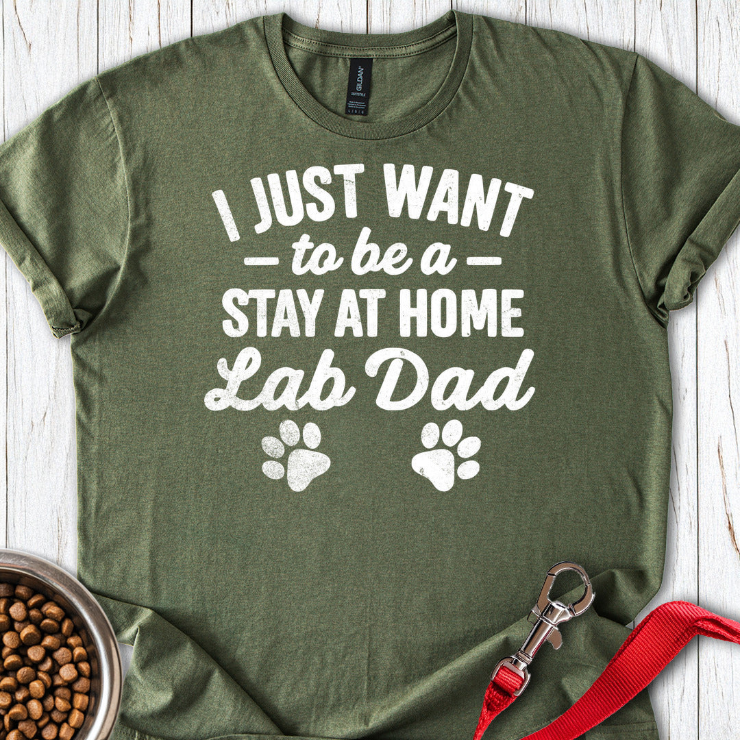 Stay At Home Lab Dad T Shirt Gift For Dad
