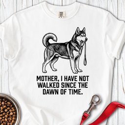 Walking Husky Mother Premium Tee Gift For Mom