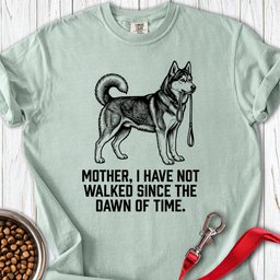 Walking Husky Mother Premium Tee Gift For Mom