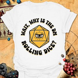 DM Rolling Dice Tee Gift For Tabletop Gamer