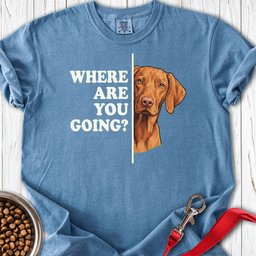Vizsla Where Are You Going Premium Tee Gift For Dog Lover