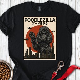 Standard Poodle Poodlezilla T Shirt Gift For Dog Lover
