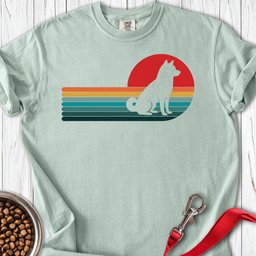 Shiba Inu Retro Sunset Premium Tee Gift For Dog Lover