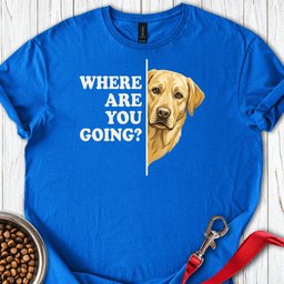 Yellow Lab Following T Shirt Gift For Dog Lover