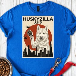 White Husky Huskyzilla T Shirt Gift For Dog Lover