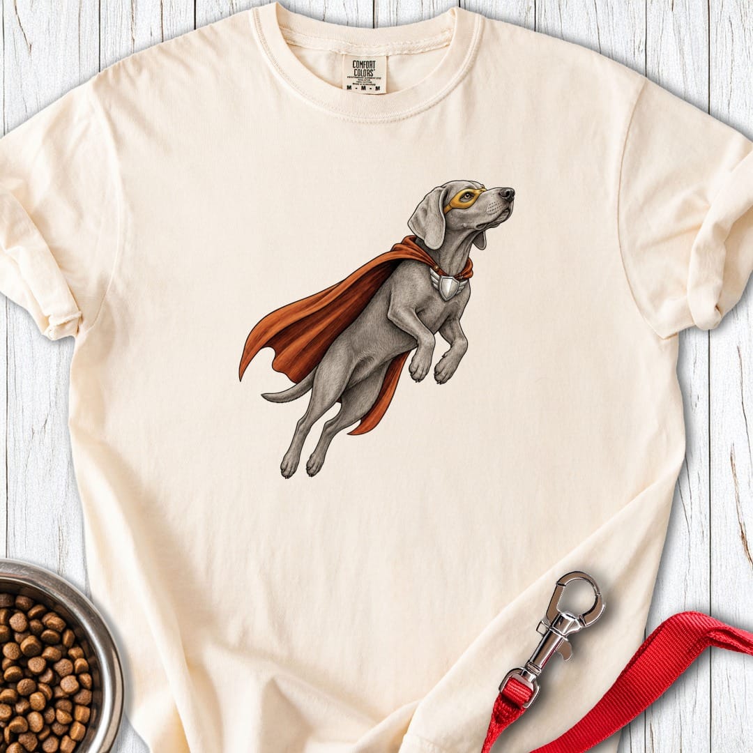 Weimaraner Superhero Premium Tee Gift For Dog Lover