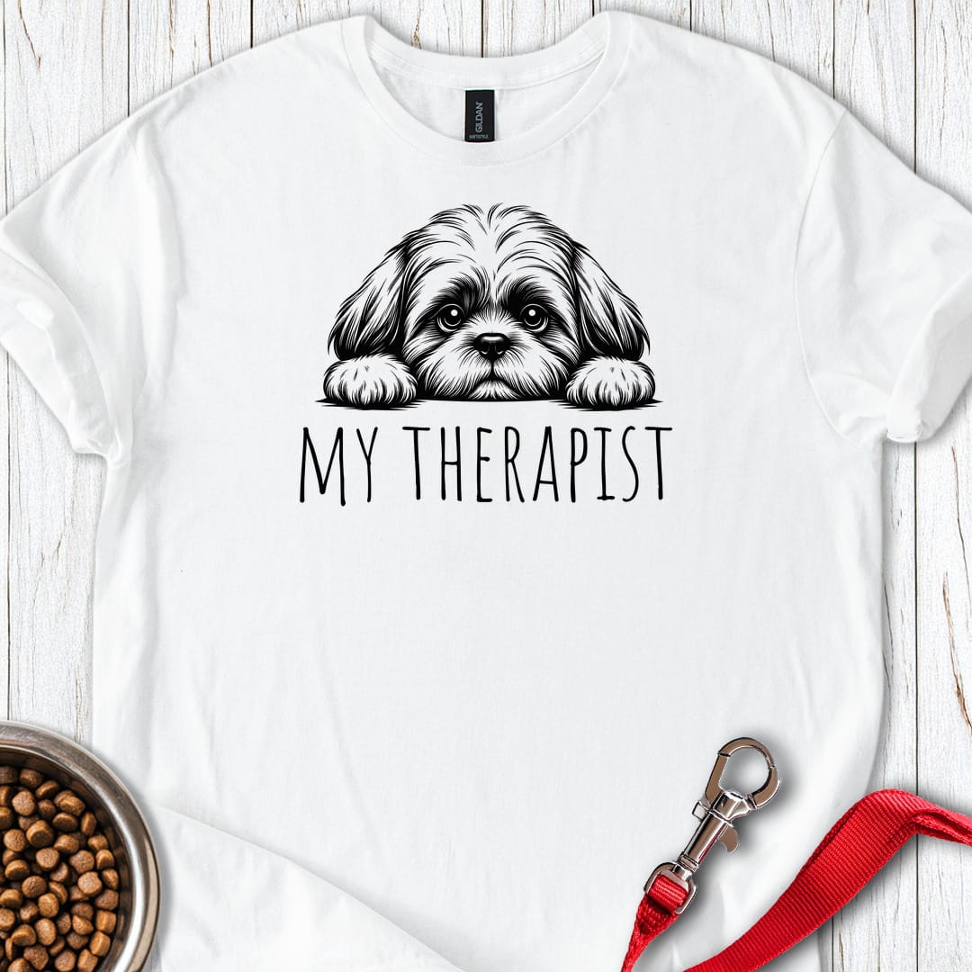 Shih Tzu My Therapist T Shirt Gift For Dog Lover