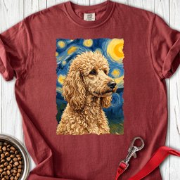 Standard Poodle Van Gogh Apricot Premium Tee Gift For Dog Lover