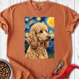 Standard Poodle Van Gogh Apricot Premium Tee Gift For Dog Lover