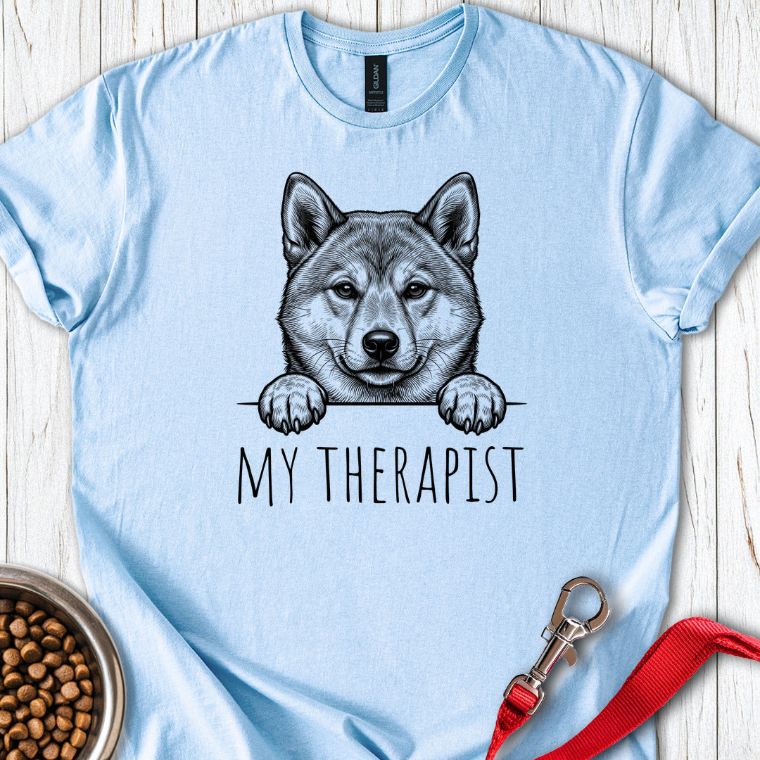 Shiba Inu Therapist T Shirt Gift For Dog Lover