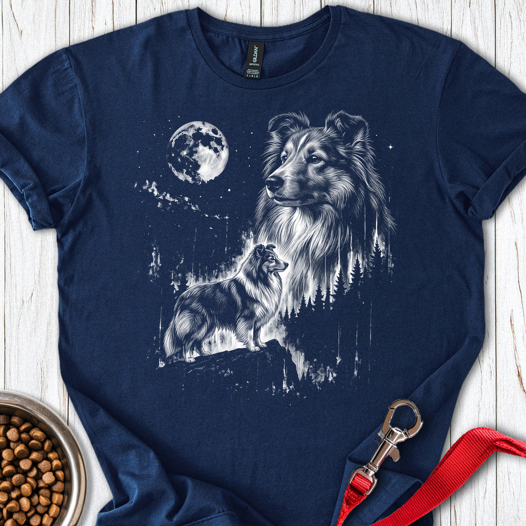 Shetland Sheepdog Moonlight T Shirt Gift For Dog Lover