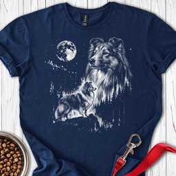 Shetland Sheepdog Moonlight T Shirt Gift For Dog Lover