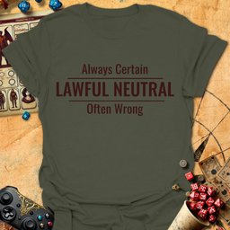 Lawful Neutral Tee Gift For Tabletop Gamer