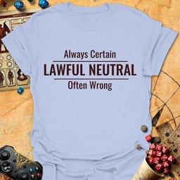 Lawful Neutral Tee Gift For Tabletop Gamer