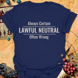 Lawful Neutral Tee Gift For Tabletop Gamer