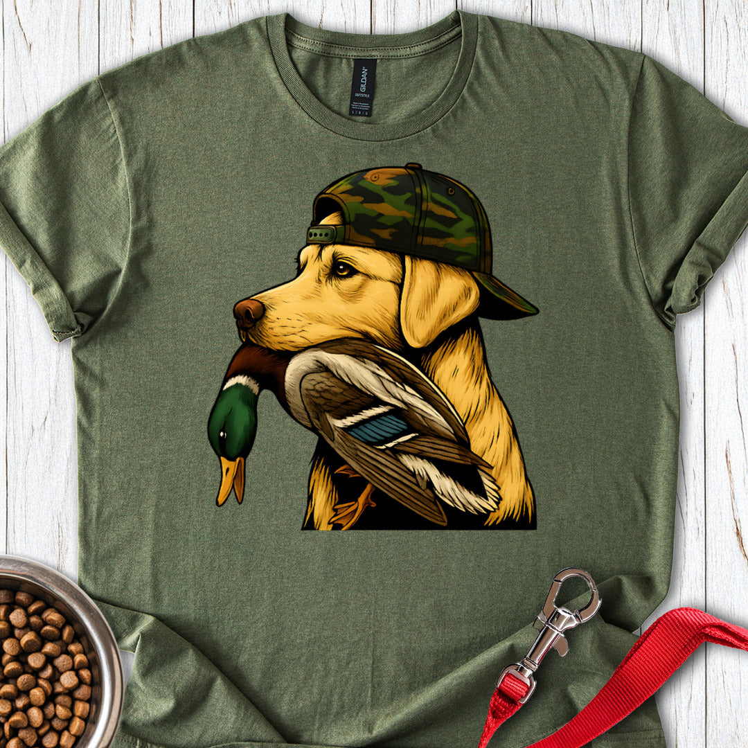 Yellow Labrador Hunting T Shirt Gift For Dog Lover