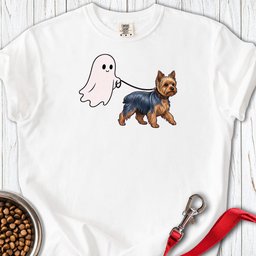 Yorkshire Terrier Ghost Walk Premium Tee Gift For Dog Lover