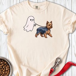 Yorkshire Terrier Ghost Walk Premium Tee Gift For Dog Lover