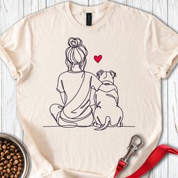 Pitbull Hug T Shirt Gift For Dog Lover