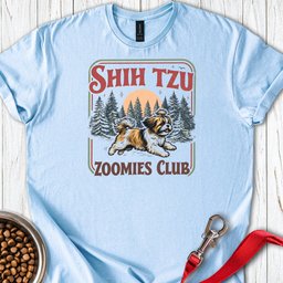 Shih Tzu Zoomies Club T Shirt Gift For Dog Lover