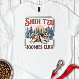 Shih Tzu Zoomies Club T Shirt Gift For Dog Lover