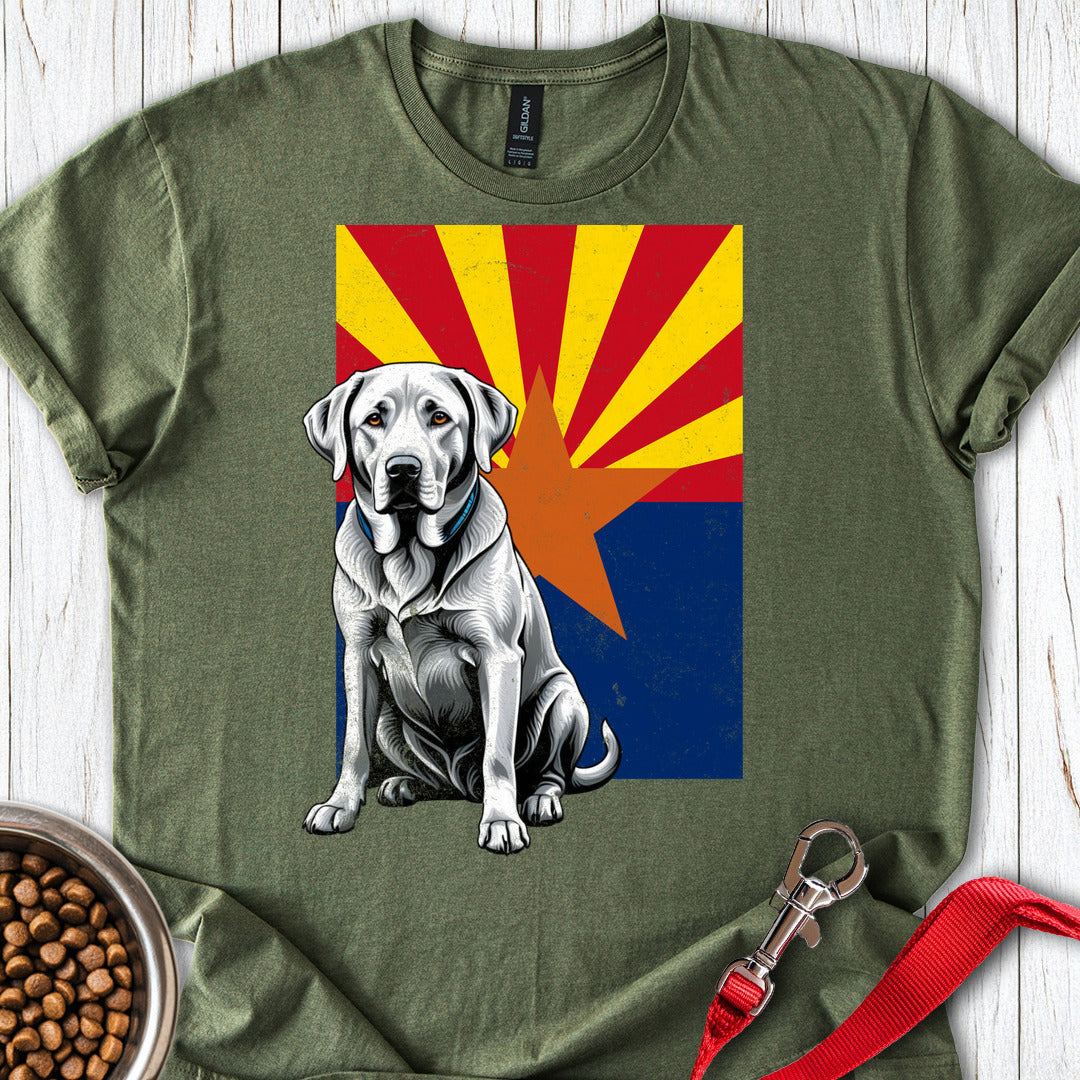 Silver Labrador Arizona Flag T Shirt Gift For Dog Lover
