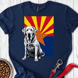 Silver Labrador Arizona Flag T Shirt Gift For Dog Lover