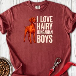 Vizsla I Love Hairy Hungarian Boys Premium Tee Gift For Dog Lover