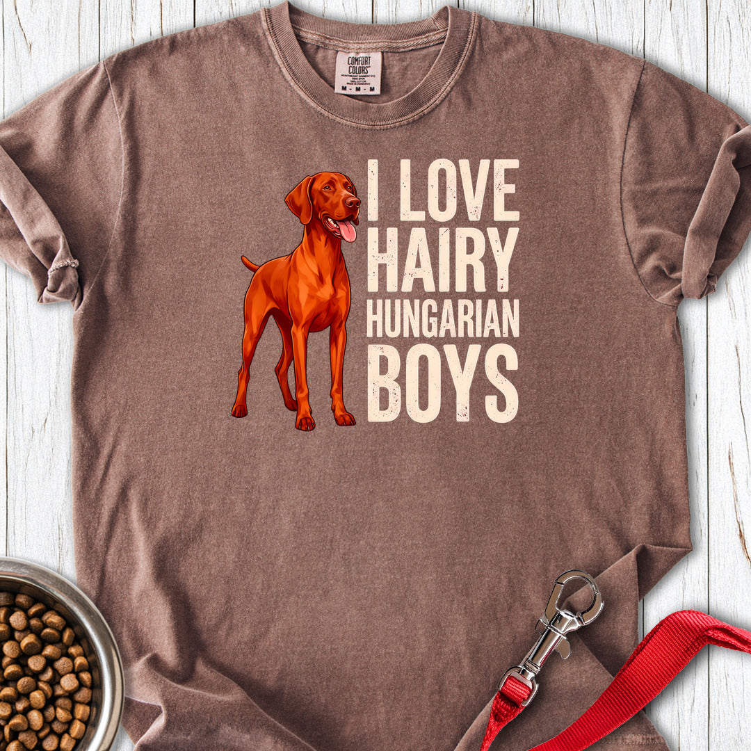 Vizsla I Love Hairy Hungarian Boys Premium Tee Gift For Dog Lover