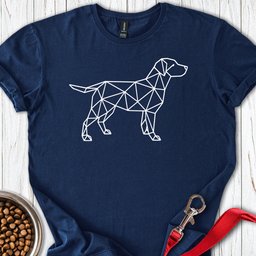 Trendy Geometrical Labrador T Shirt Gift For Dog Lover
