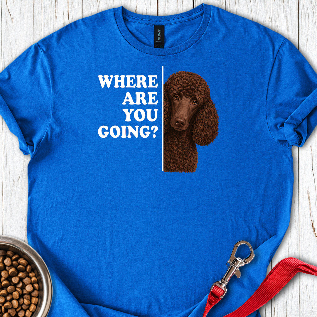Standard Poodle Where Are You Going Chocolate T Shirt Gift For Dog Lover