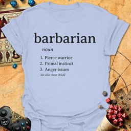 Barbarian Definition Tee Gift For Tabletop Gamer