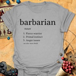 Barbarian Definition Tee Gift For Tabletop Gamer