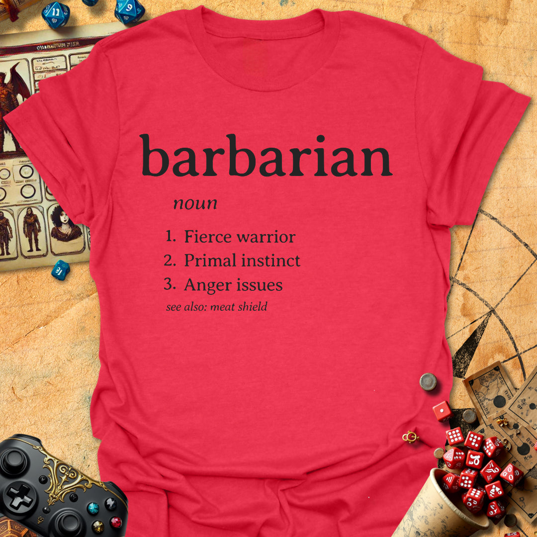 Barbarian Definition Tee Gift For Tabletop Gamer