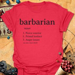 Barbarian Definition Tee Gift For Tabletop Gamer
