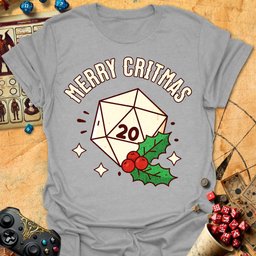 Merry Critmas T Shirt Gift For Tabletop Gamer