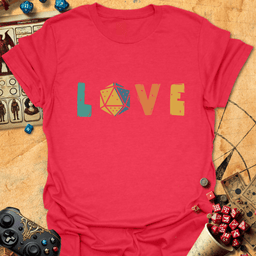 Love Dice Tee Gift For Tabletop Gamer