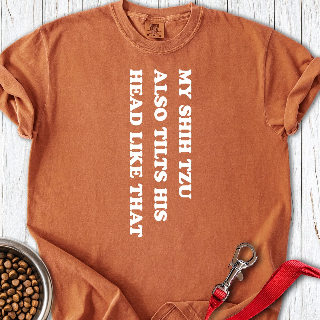 Shih Tzu Tilts His Head Premium Tee Gift For Dog Lover