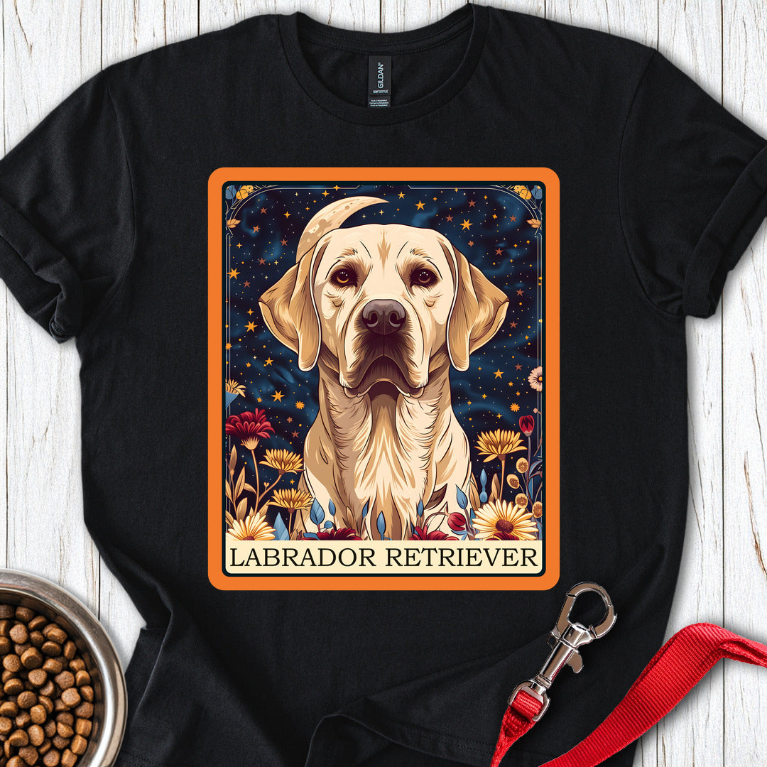 Yellow Labrador Tarot Card T Shirt Gift For Dog Lover
